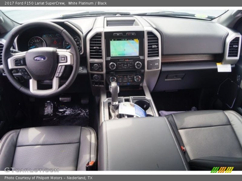 White Platinum / Black 2017 Ford F150 Lariat SuperCrew