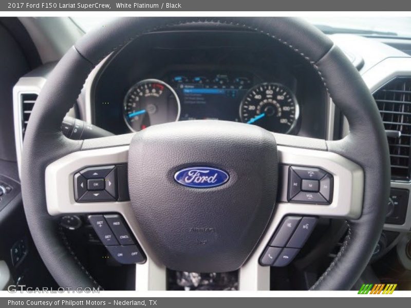 White Platinum / Black 2017 Ford F150 Lariat SuperCrew