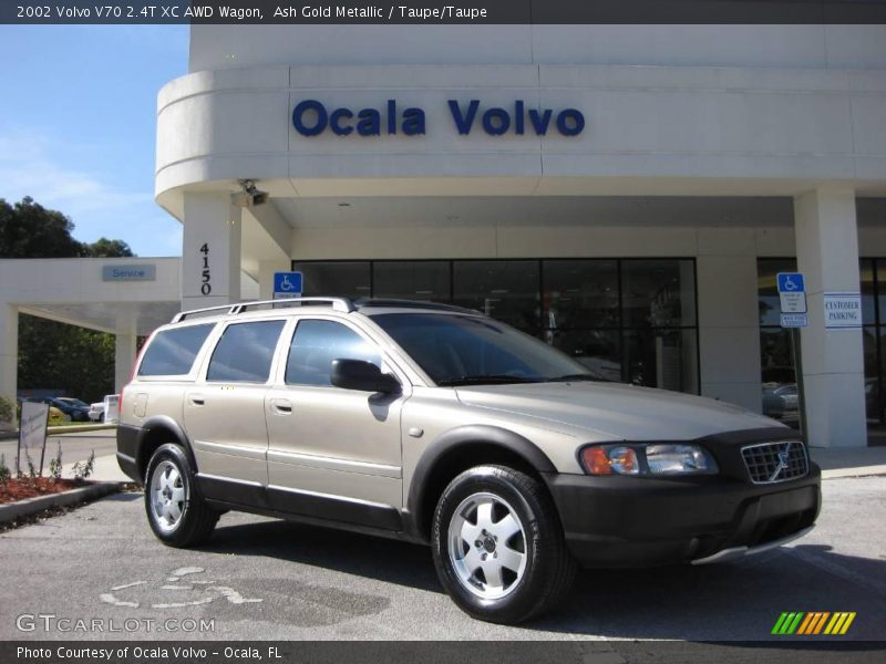 Ash Gold Metallic / Taupe/Taupe 2002 Volvo V70 2.4T XC AWD Wagon