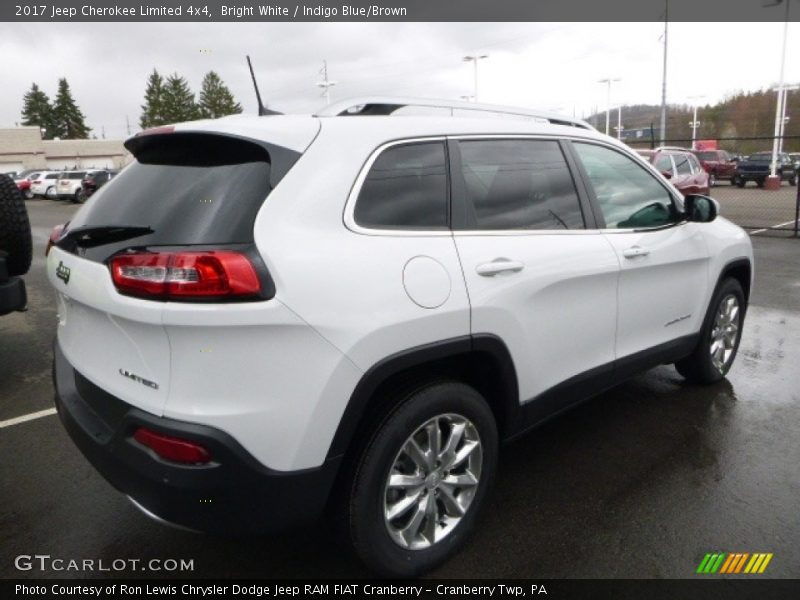 Bright White / Indigo Blue/Brown 2017 Jeep Cherokee Limited 4x4