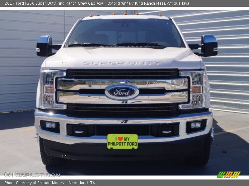 Oxford White / King Ranch Mesa Antique Java 2017 Ford F350 Super Duty King Ranch Crew Cab 4x4