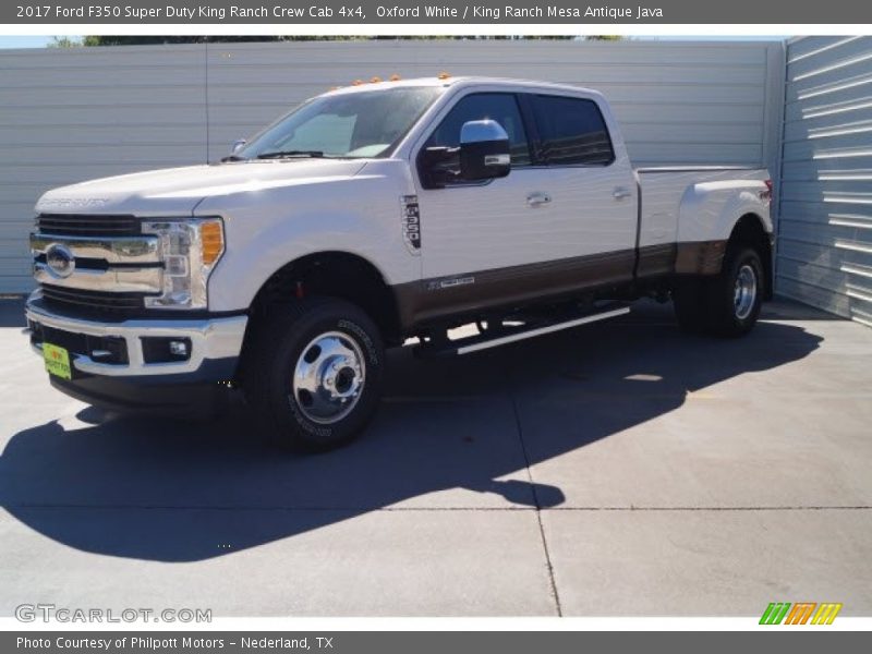 Oxford White / King Ranch Mesa Antique Java 2017 Ford F350 Super Duty King Ranch Crew Cab 4x4