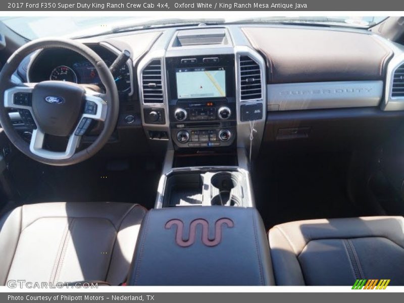 Oxford White / King Ranch Mesa Antique Java 2017 Ford F350 Super Duty King Ranch Crew Cab 4x4