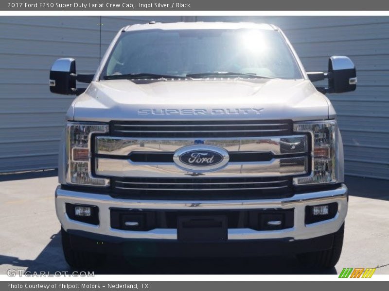 Ingot Silver / Black 2017 Ford F250 Super Duty Lariat Crew Cab