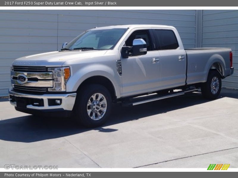 Ingot Silver / Black 2017 Ford F250 Super Duty Lariat Crew Cab