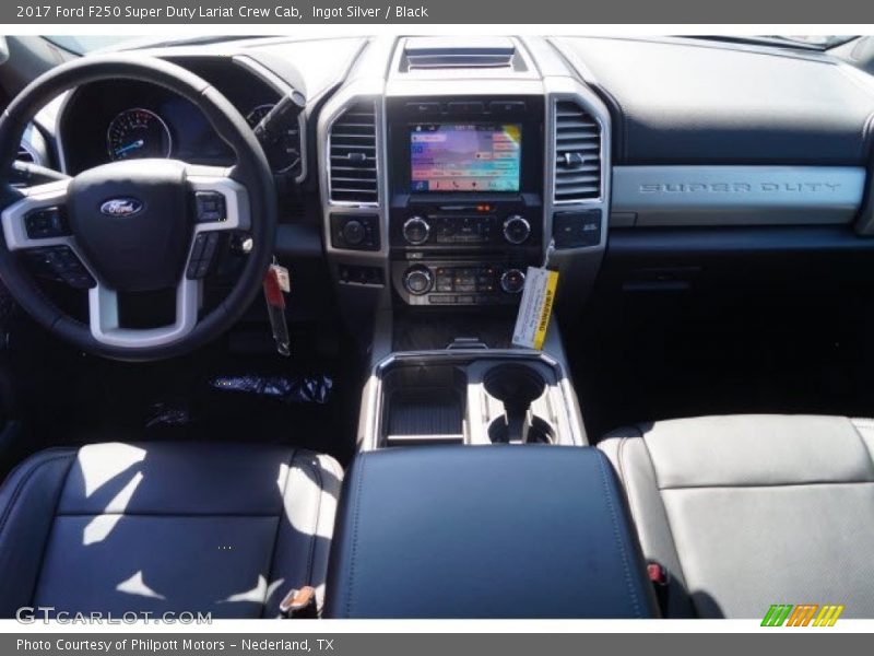 Ingot Silver / Black 2017 Ford F250 Super Duty Lariat Crew Cab