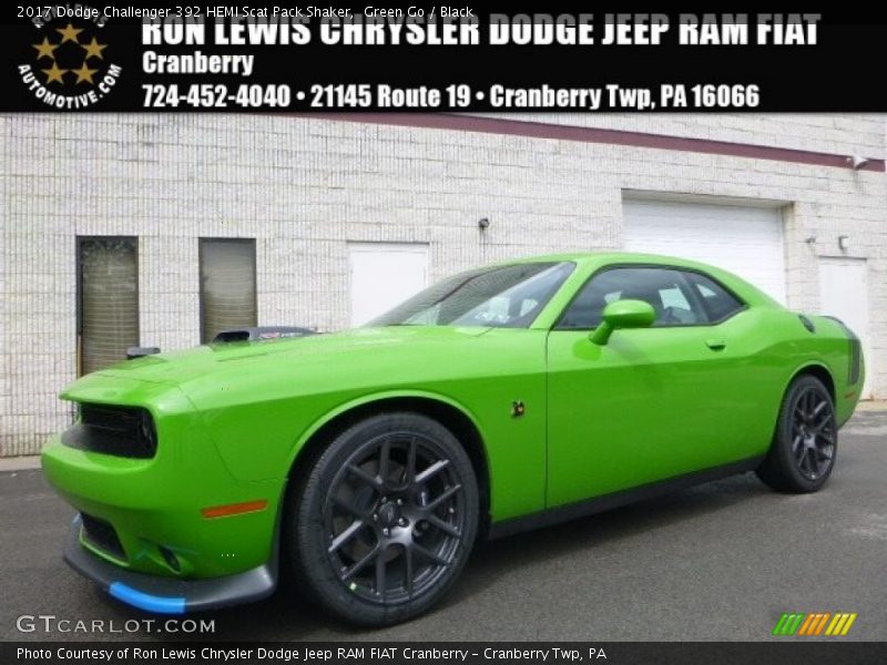 Green Go / Black 2017 Dodge Challenger 392 HEMI Scat Pack Shaker