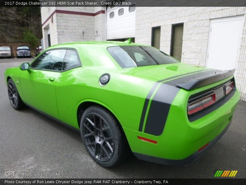Green Go / Black 2017 Dodge Challenger 392 HEMI Scat Pack Shaker