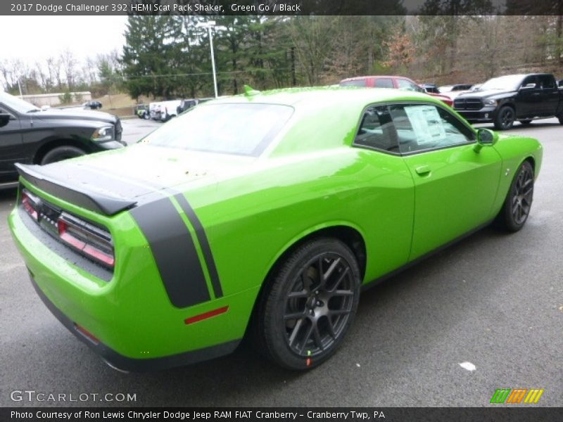 Green Go / Black 2017 Dodge Challenger 392 HEMI Scat Pack Shaker