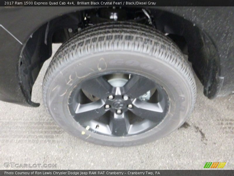Brilliant Black Crystal Pearl / Black/Diesel Gray 2017 Ram 1500 Express Quad Cab 4x4