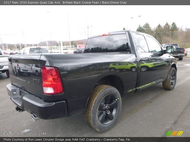 Brilliant Black Crystal Pearl / Black/Diesel Gray 2017 Ram 1500 Express Quad Cab 4x4