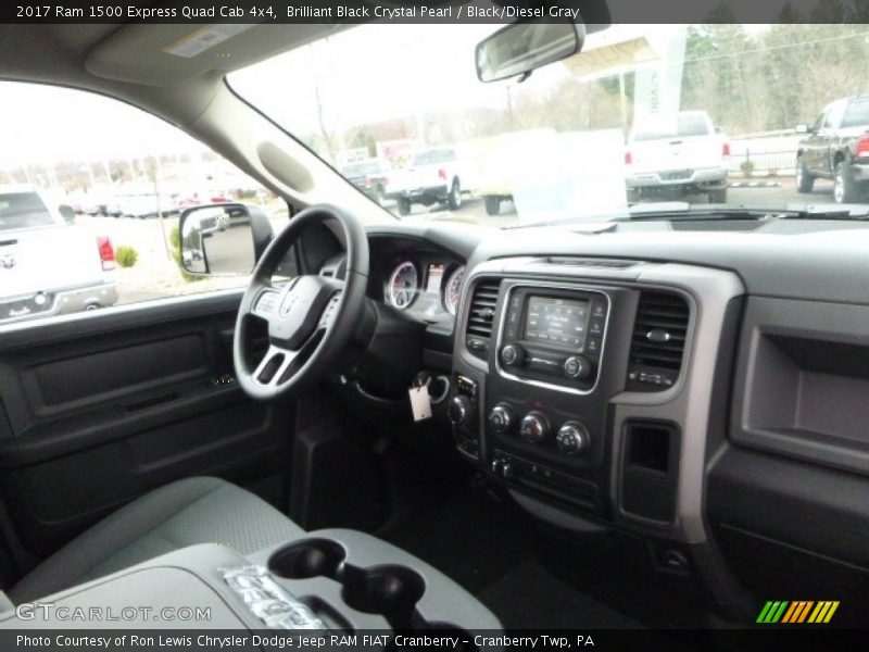 Brilliant Black Crystal Pearl / Black/Diesel Gray 2017 Ram 1500 Express Quad Cab 4x4