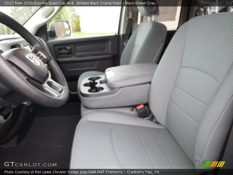 Brilliant Black Crystal Pearl / Black/Diesel Gray 2017 Ram 1500 Express Quad Cab 4x4