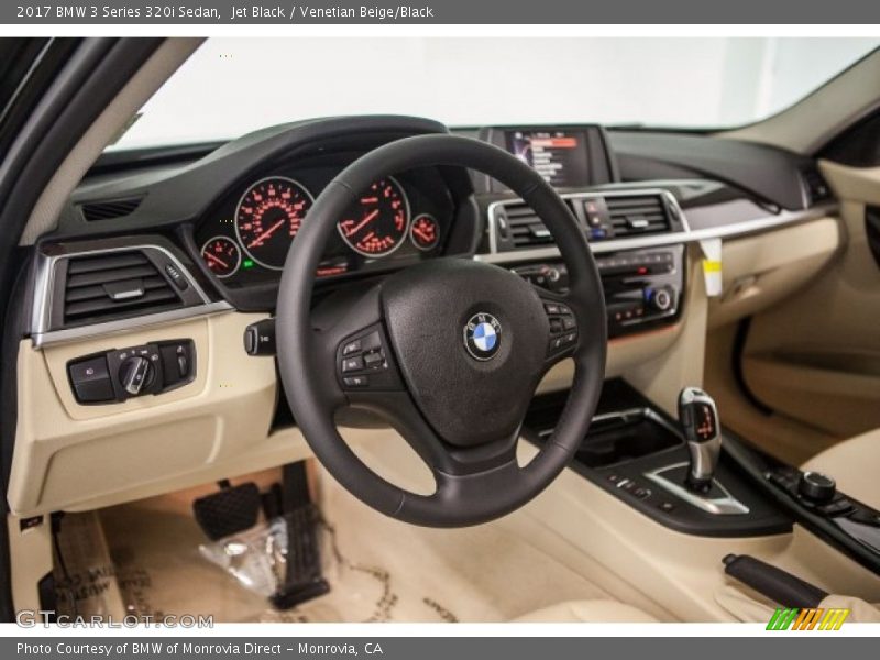 Jet Black / Venetian Beige/Black 2017 BMW 3 Series 320i Sedan