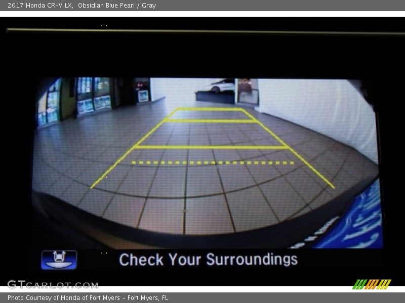 Obsidian Blue Pearl / Gray 2017 Honda CR-V LX