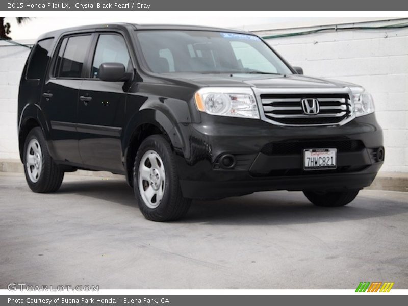 Crystal Black Pearl / Gray 2015 Honda Pilot LX