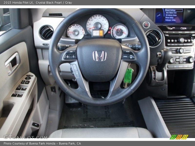 Crystal Black Pearl / Gray 2015 Honda Pilot LX