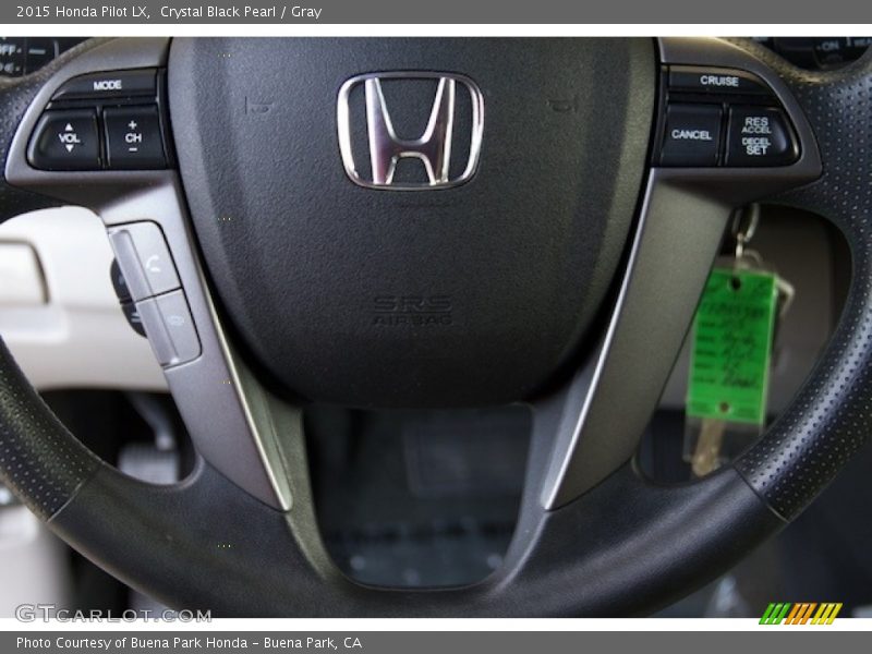 Crystal Black Pearl / Gray 2015 Honda Pilot LX