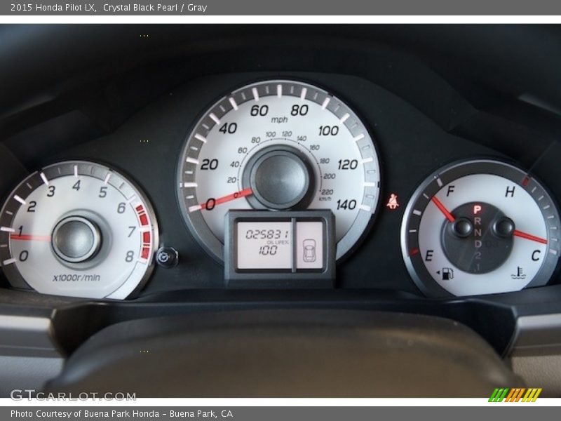 Crystal Black Pearl / Gray 2015 Honda Pilot LX