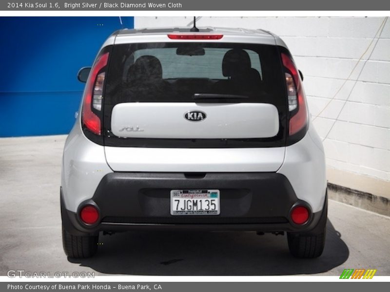 Bright Silver / Black Diamond Woven Cloth 2014 Kia Soul 1.6