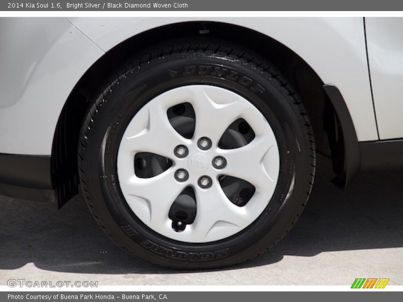 Bright Silver / Black Diamond Woven Cloth 2014 Kia Soul 1.6