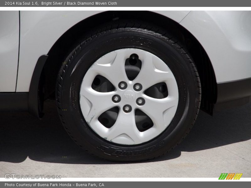 Bright Silver / Black Diamond Woven Cloth 2014 Kia Soul 1.6
