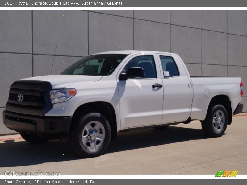 Super White / Graphite 2017 Toyota Tundra SR Double Cab 4x4