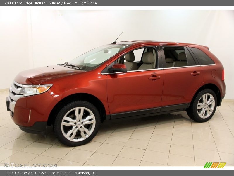 Sunset / Medium Light Stone 2014 Ford Edge Limited