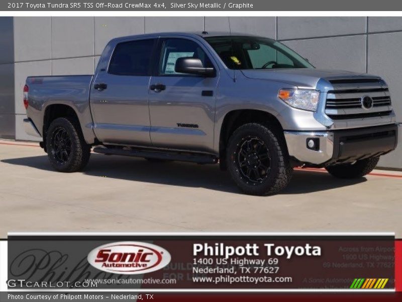 Silver Sky Metallic / Graphite 2017 Toyota Tundra SR5 TSS Off-Road CrewMax 4x4