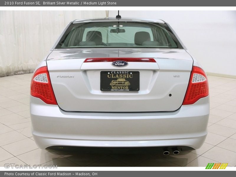 Brilliant Silver Metallic / Medium Light Stone 2010 Ford Fusion SE