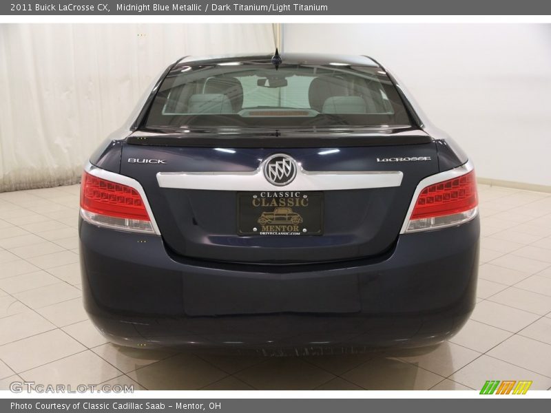 Midnight Blue Metallic / Dark Titanium/Light Titanium 2011 Buick LaCrosse CX