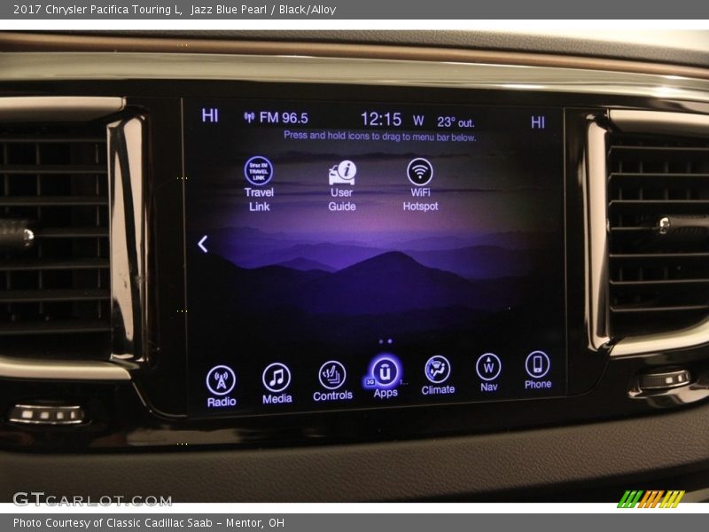 Jazz Blue Pearl / Black/Alloy 2017 Chrysler Pacifica Touring L
