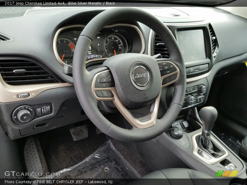 Billet Silver Metallic / Black 2017 Jeep Cherokee Limited 4x4