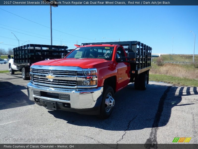 Red Hot / Dark Ash/Jet Black 2017 Chevrolet Silverado 3500HD Work Truck Regular Cab Dual Rear Wheel Chassis