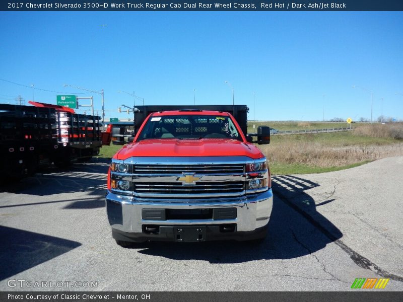 Red Hot / Dark Ash/Jet Black 2017 Chevrolet Silverado 3500HD Work Truck Regular Cab Dual Rear Wheel Chassis