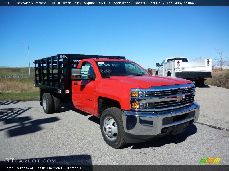 Red Hot / Dark Ash/Jet Black 2017 Chevrolet Silverado 3500HD Work Truck Regular Cab Dual Rear Wheel Chassis