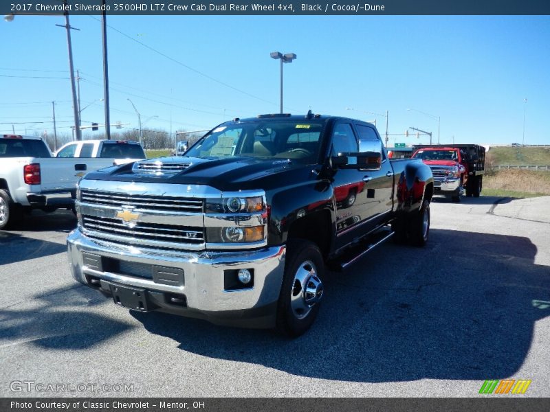 Black / Cocoa/­Dune 2017 Chevrolet Silverado 3500HD LTZ Crew Cab Dual Rear Wheel 4x4