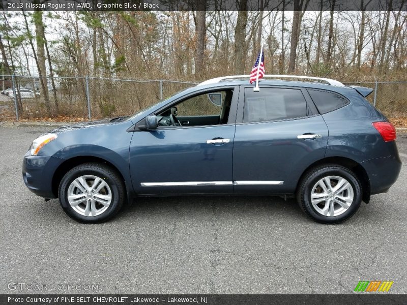 Graphite Blue / Black 2013 Nissan Rogue SV AWD