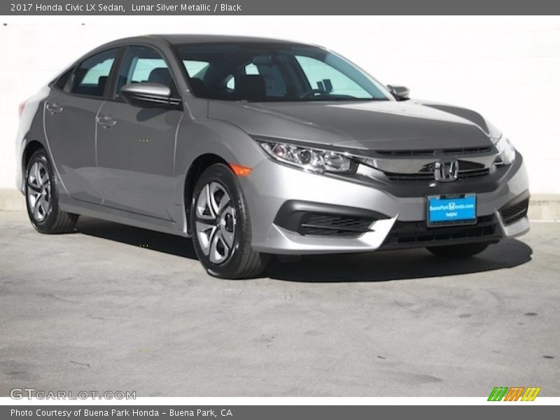 Lunar Silver Metallic / Black 2017 Honda Civic LX Sedan