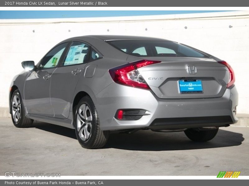 Lunar Silver Metallic / Black 2017 Honda Civic LX Sedan