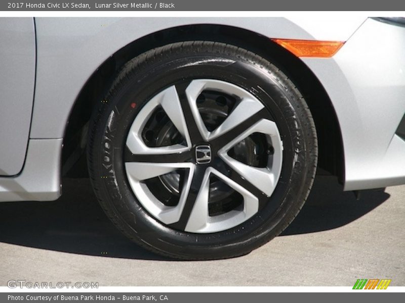 Lunar Silver Metallic / Black 2017 Honda Civic LX Sedan