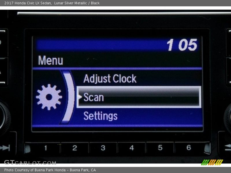 Lunar Silver Metallic / Black 2017 Honda Civic LX Sedan