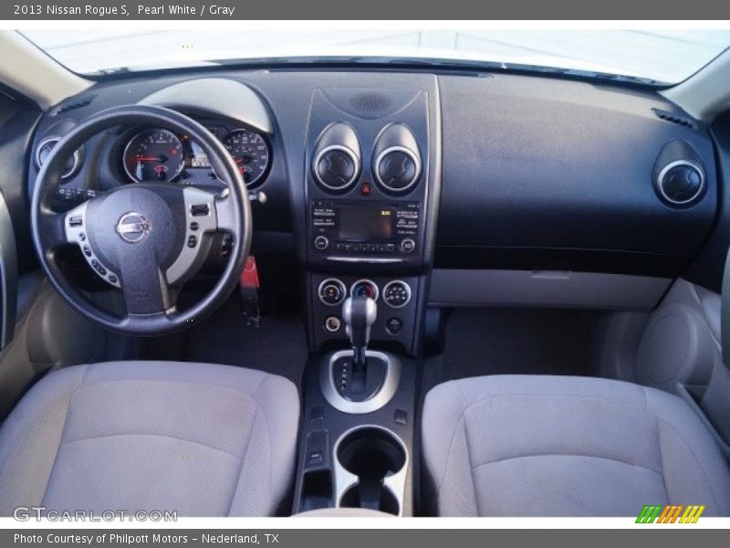 Pearl White / Gray 2013 Nissan Rogue S