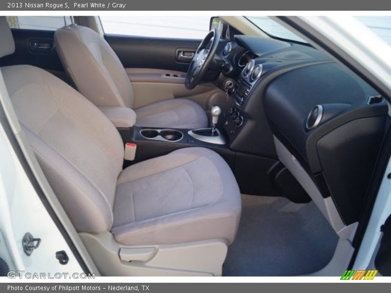 Pearl White / Gray 2013 Nissan Rogue S