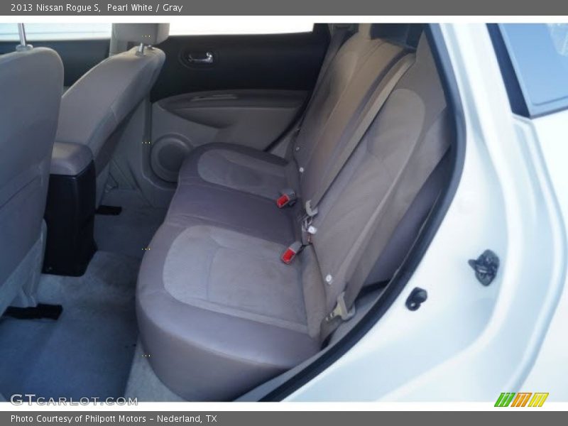 Pearl White / Gray 2013 Nissan Rogue S