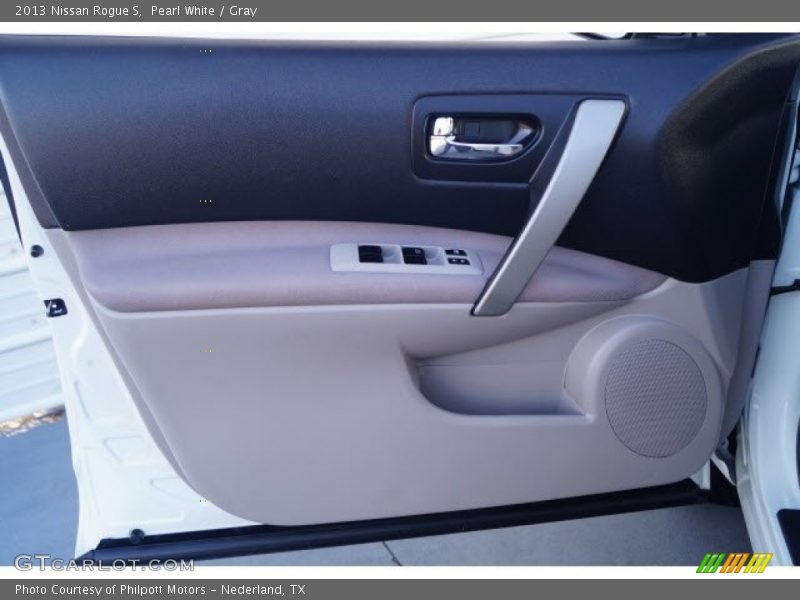 Pearl White / Gray 2013 Nissan Rogue S