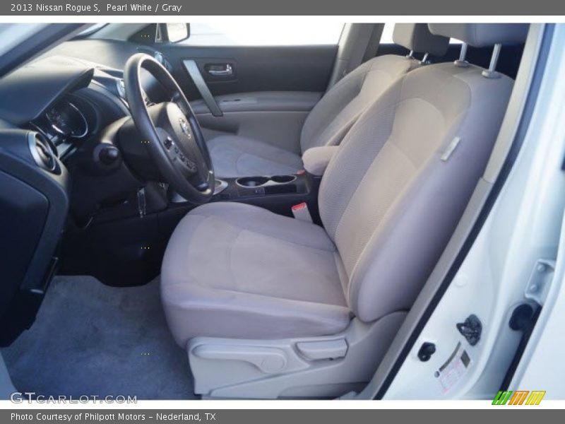 Pearl White / Gray 2013 Nissan Rogue S