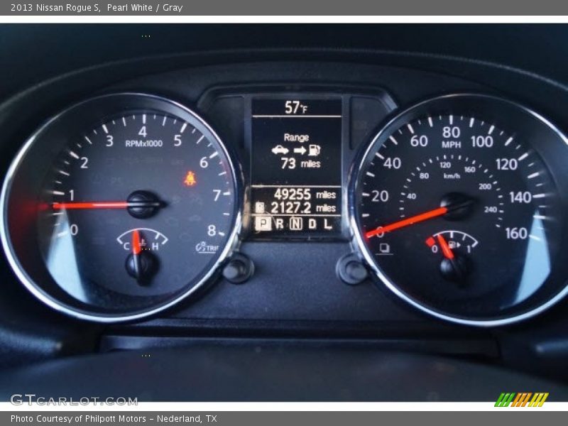 Pearl White / Gray 2013 Nissan Rogue S