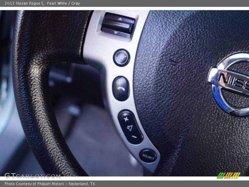 Pearl White / Gray 2013 Nissan Rogue S
