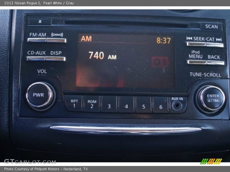 Pearl White / Gray 2013 Nissan Rogue S